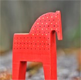 Красный коник с декором 10744 - фото 3499