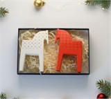 Коник белый/синий/красный 18 см 10766